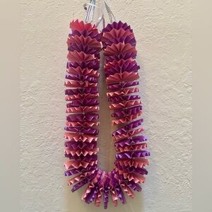 Handcrafted Purple and Pink Paper Lei
